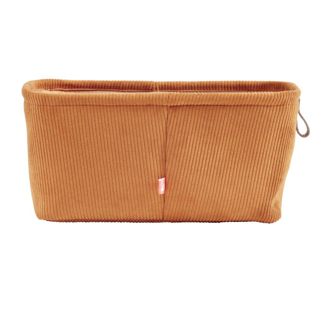 Panière de rangement velours Marron - 15x31xH15 cm