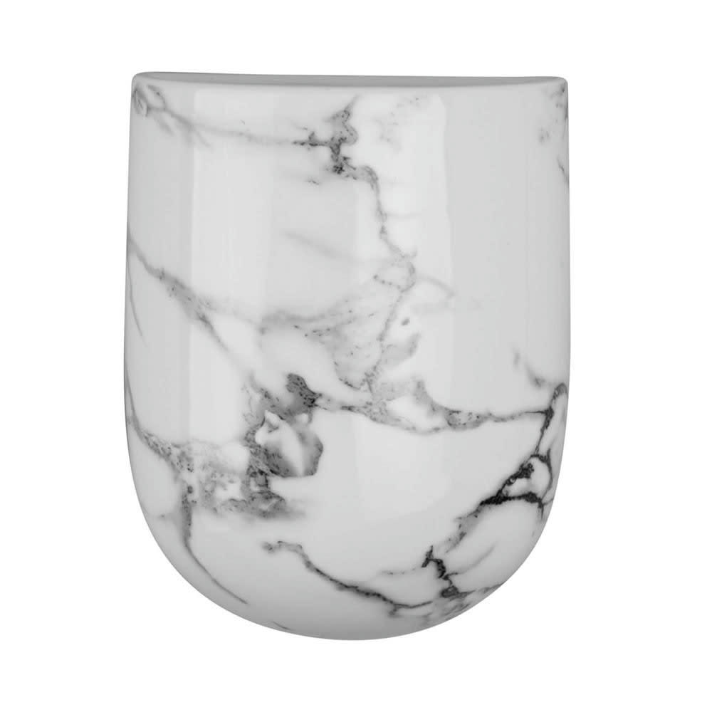 OVAL - Pot mural oval céramique marbré