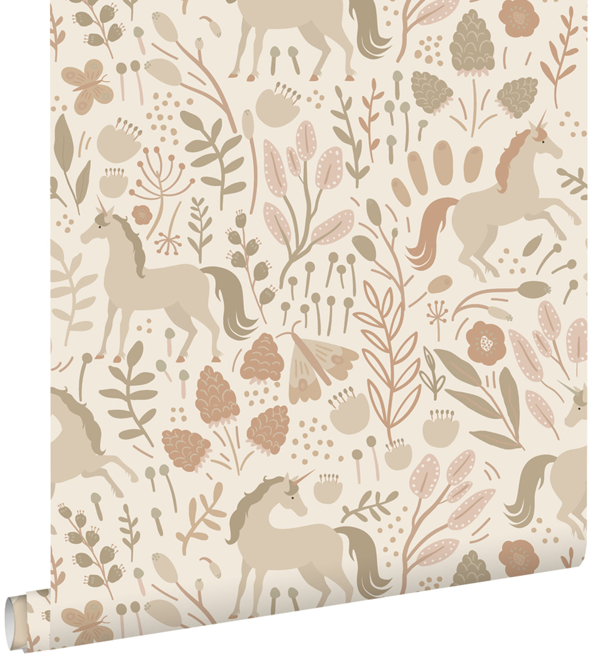 ESTAhome behang unicorns beige en terracotta roze - 53 cm x 10.05 m - 139806