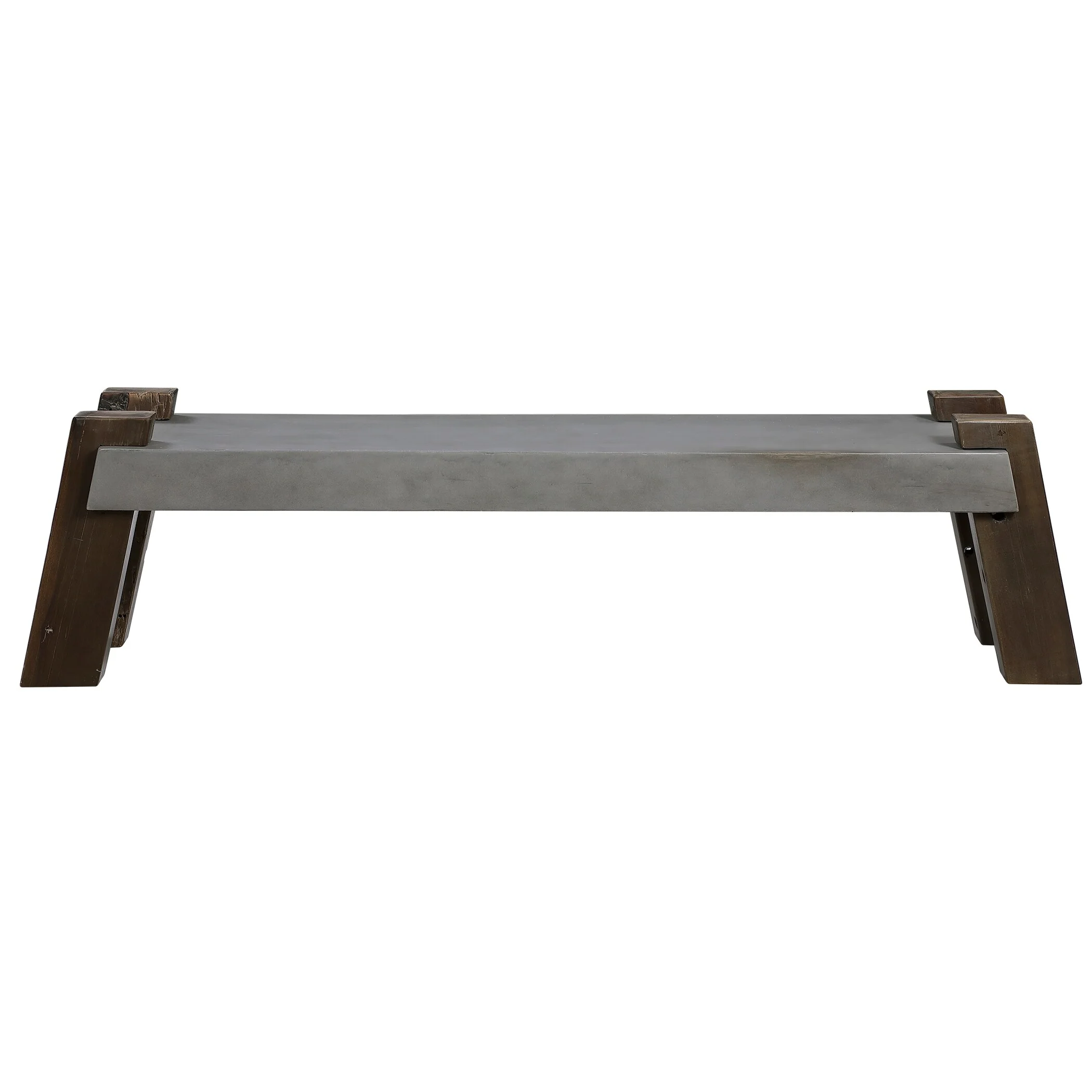 Uttermost Lavin Grey Industrial Concrete Bench