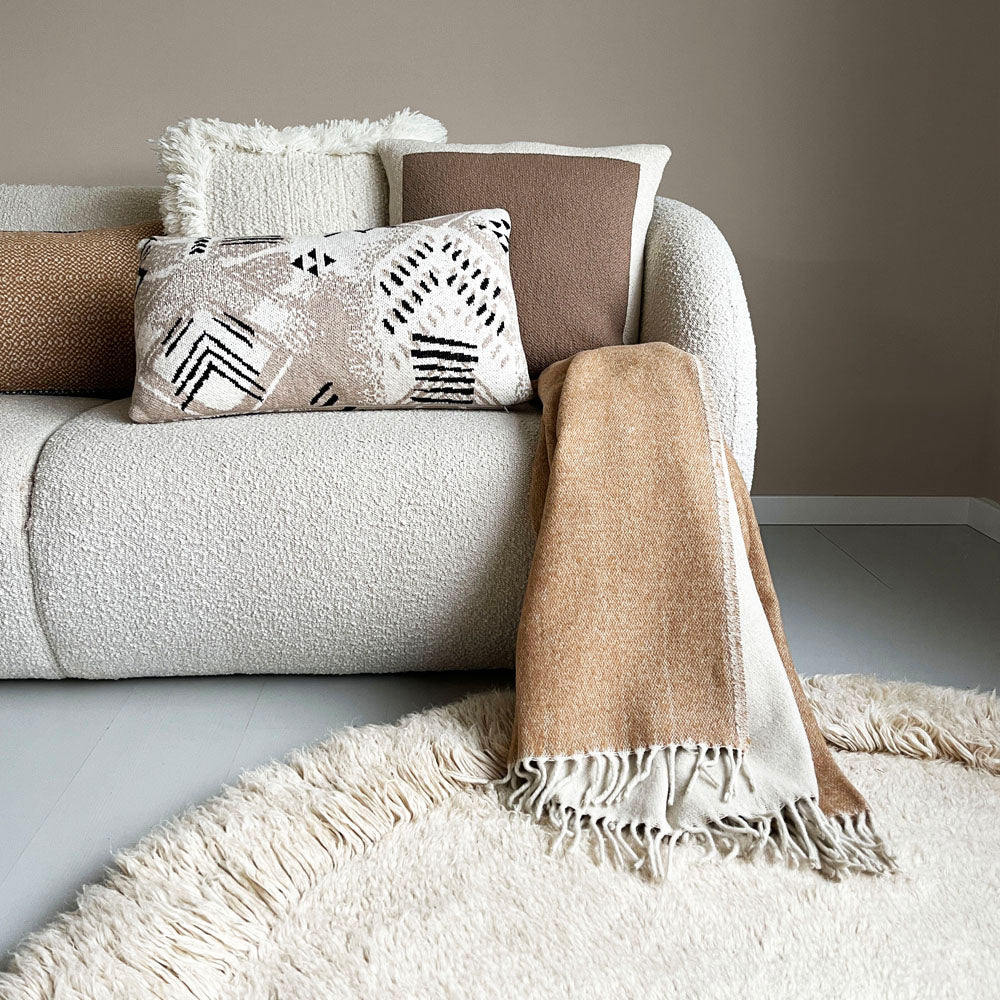 Malagoon Solid Poster Sierkussen 50 x 50 cm - Rustic Beige