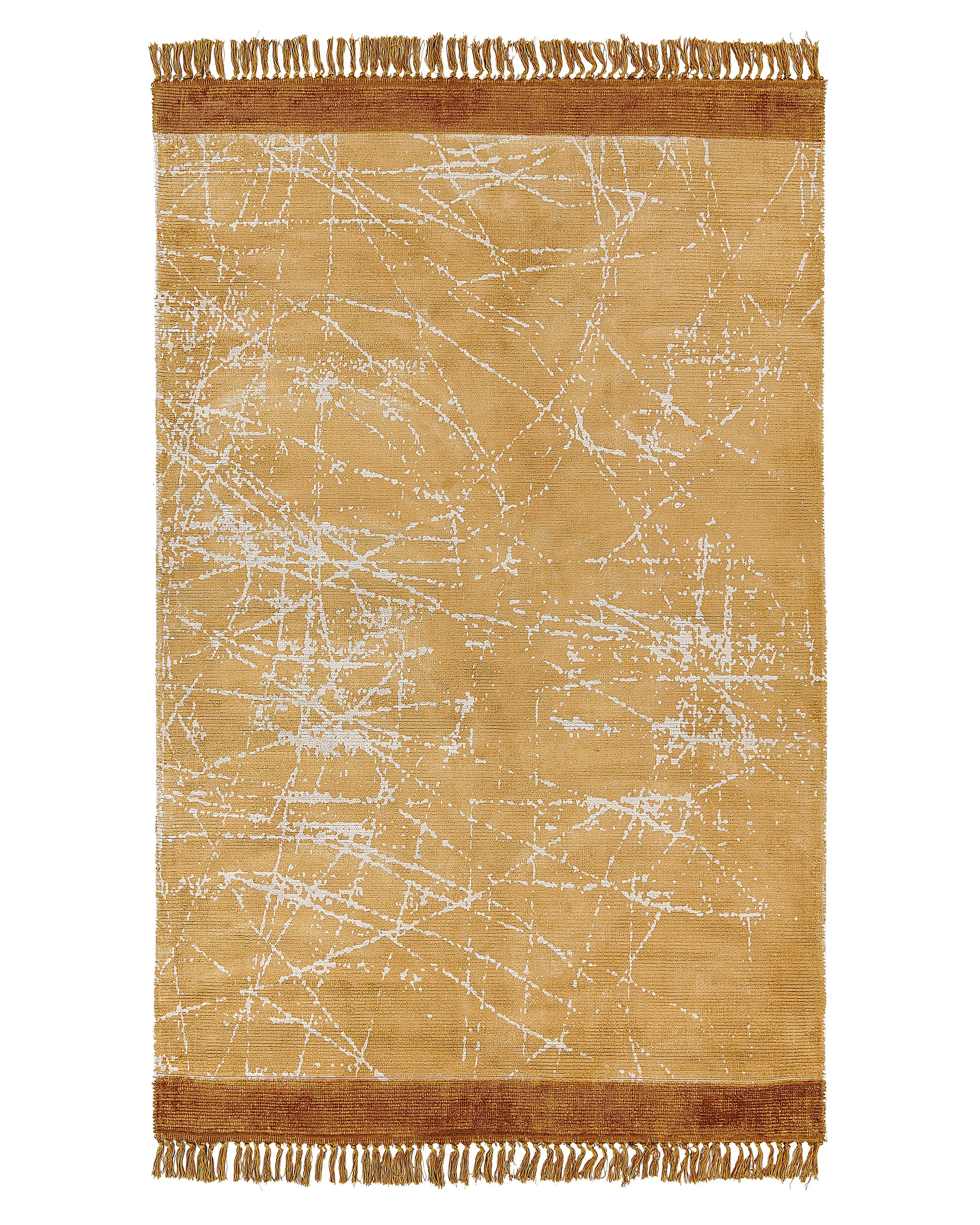 Rug HANLI Orange 140 x 200 cm Viscose
