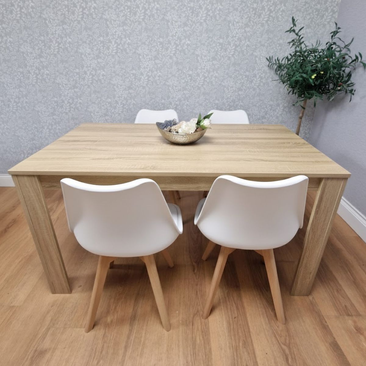 KOSY KOALA Wooden Dining Table And 4 Chairs Padded Cushioned Seats Chairs