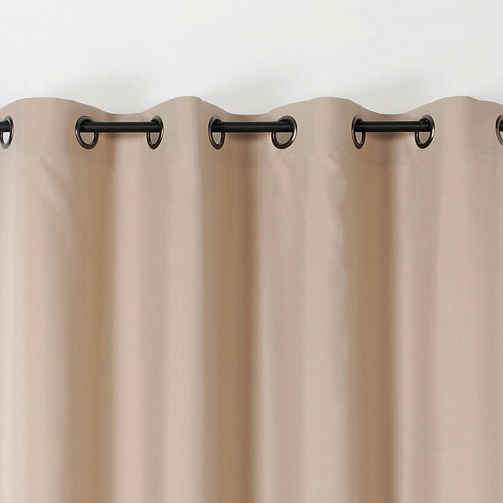 - Rideau double natte polyester ecru 135x240 cm