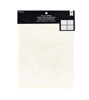 8 Athletic White Iron On Numbers 4 Sheets by hildie & jo