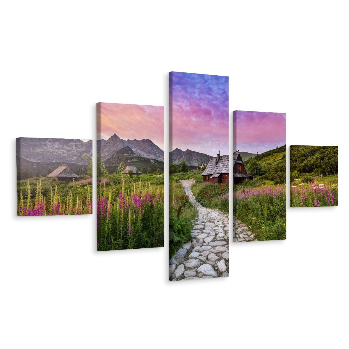 Obraz 5-Częściowy TATRY Pejzaż Natura 3D 150x90cm