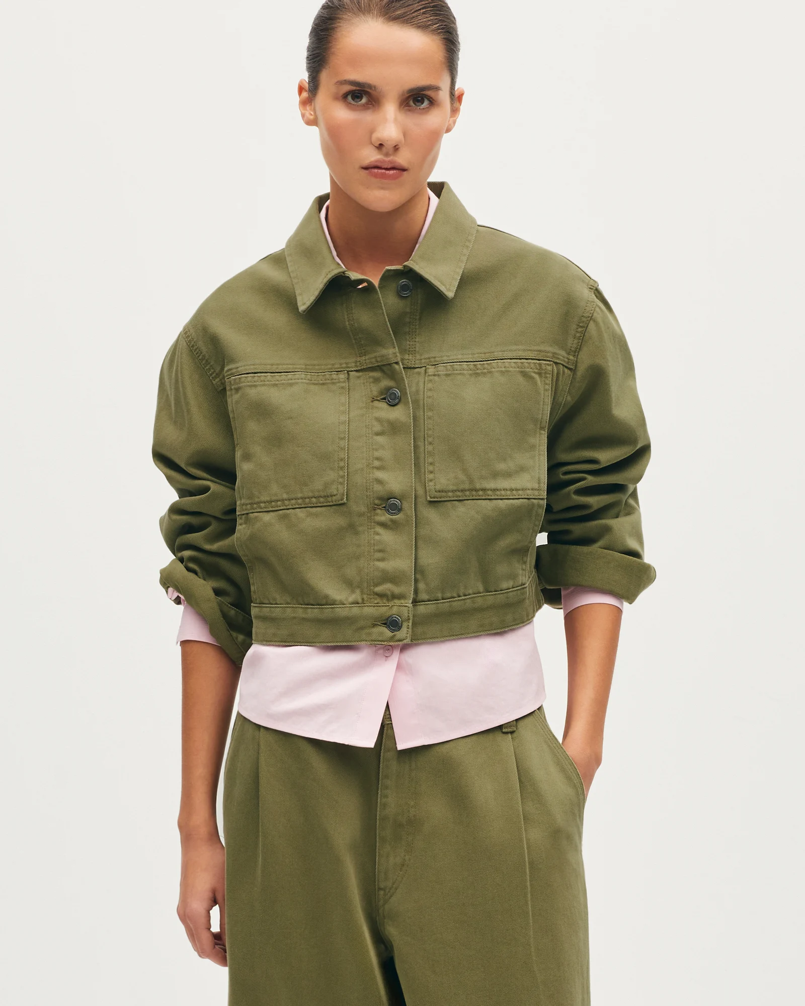 Veste courte en denim