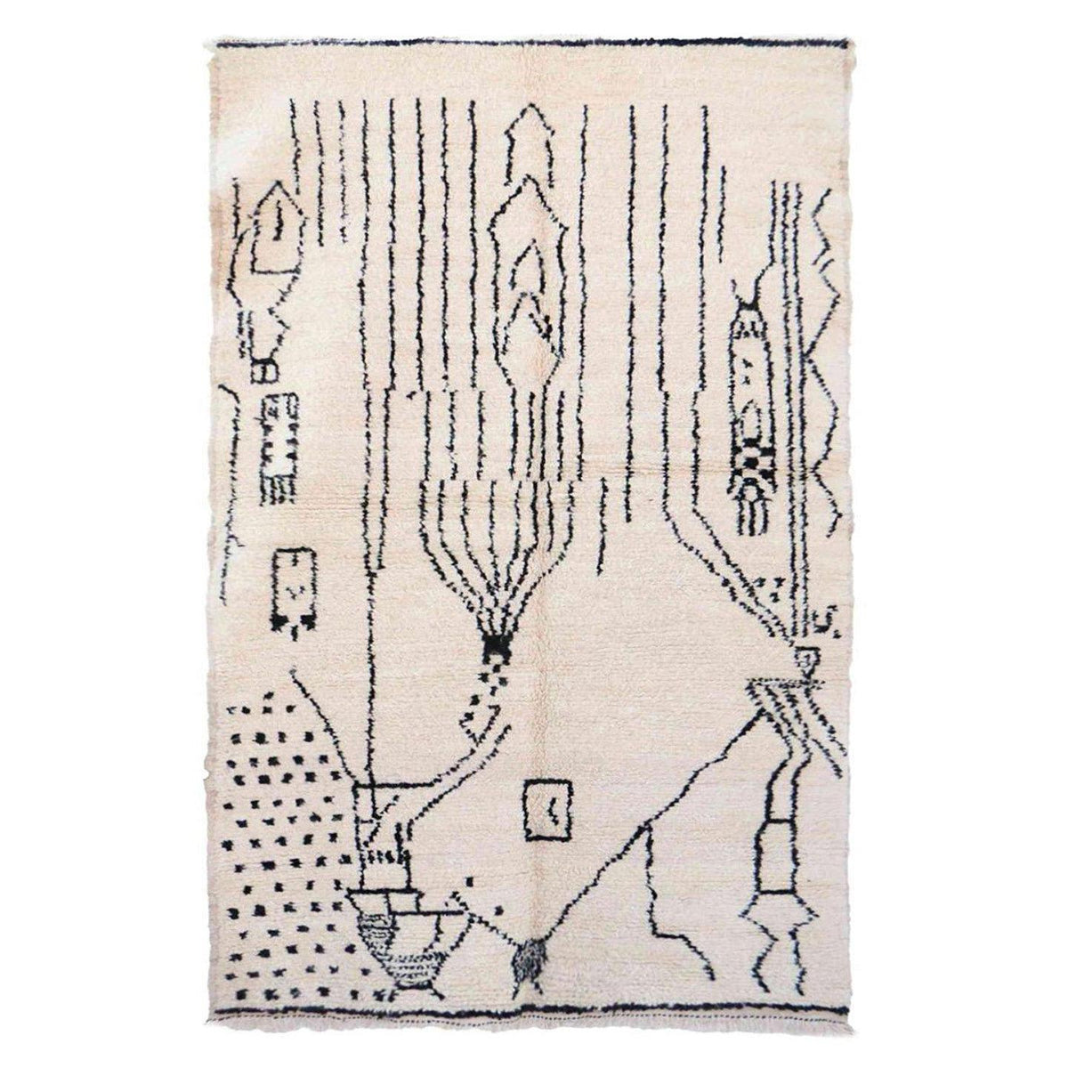 AFK Living vloerkleed Berber - handgemaakt - Wol - 140 cm x 200 cm