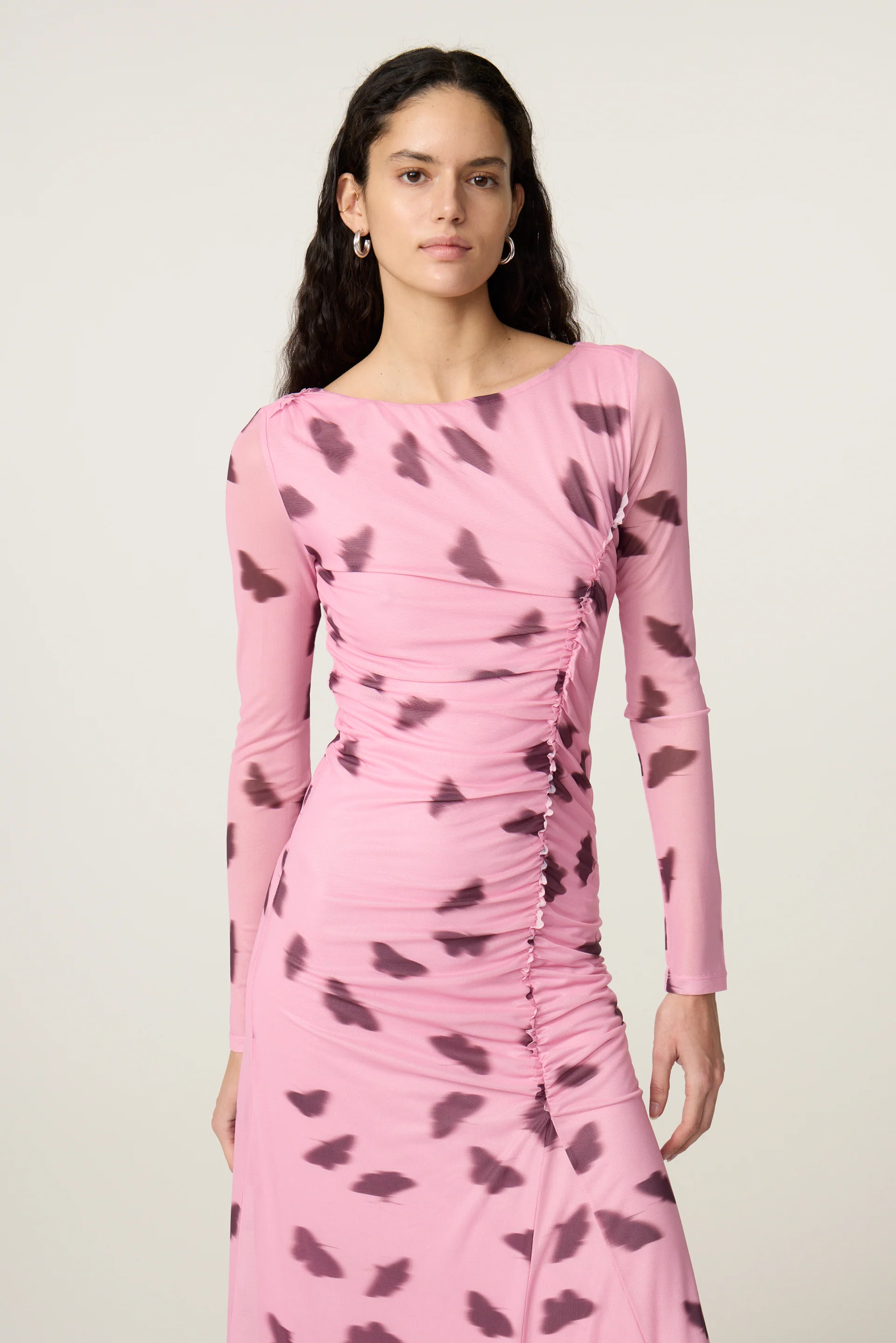 Lilea Dress | Pink Rose/Brown