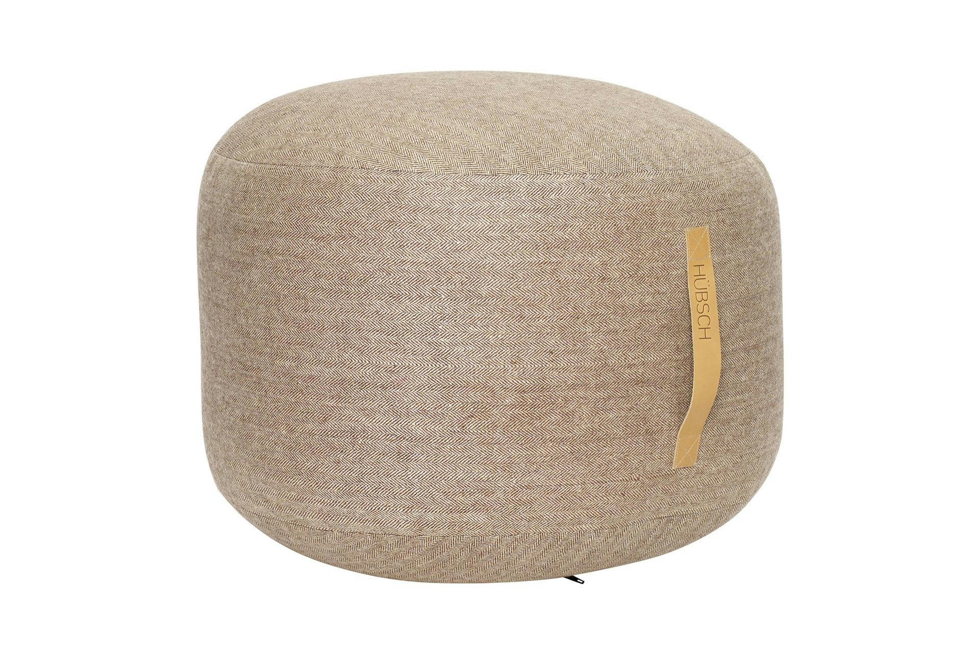 KUBU - Pouf en tissu marron
