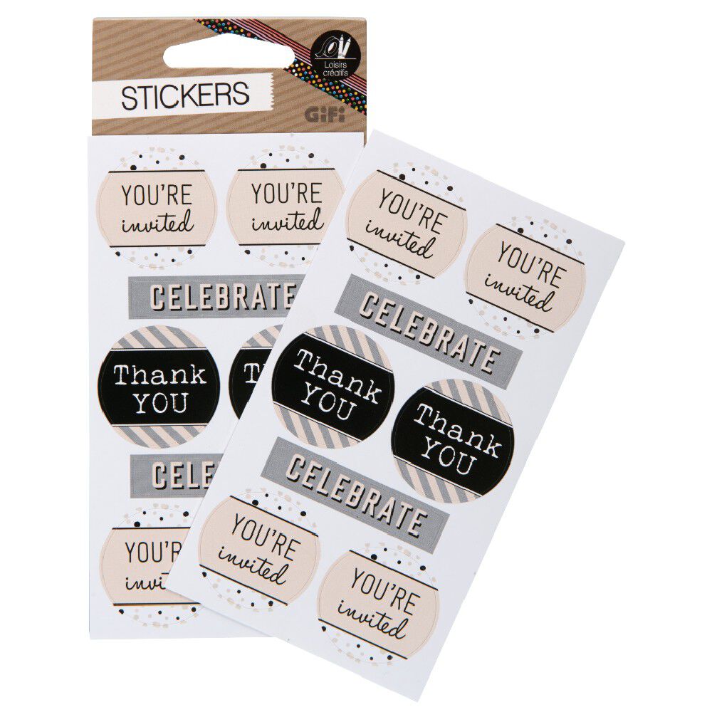 Sticker x12 noir