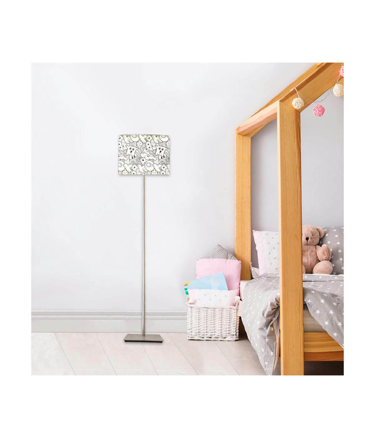 ENFANT - Abat-jour lampadaire enfant doodle PopCorn D: 45 x H: 25