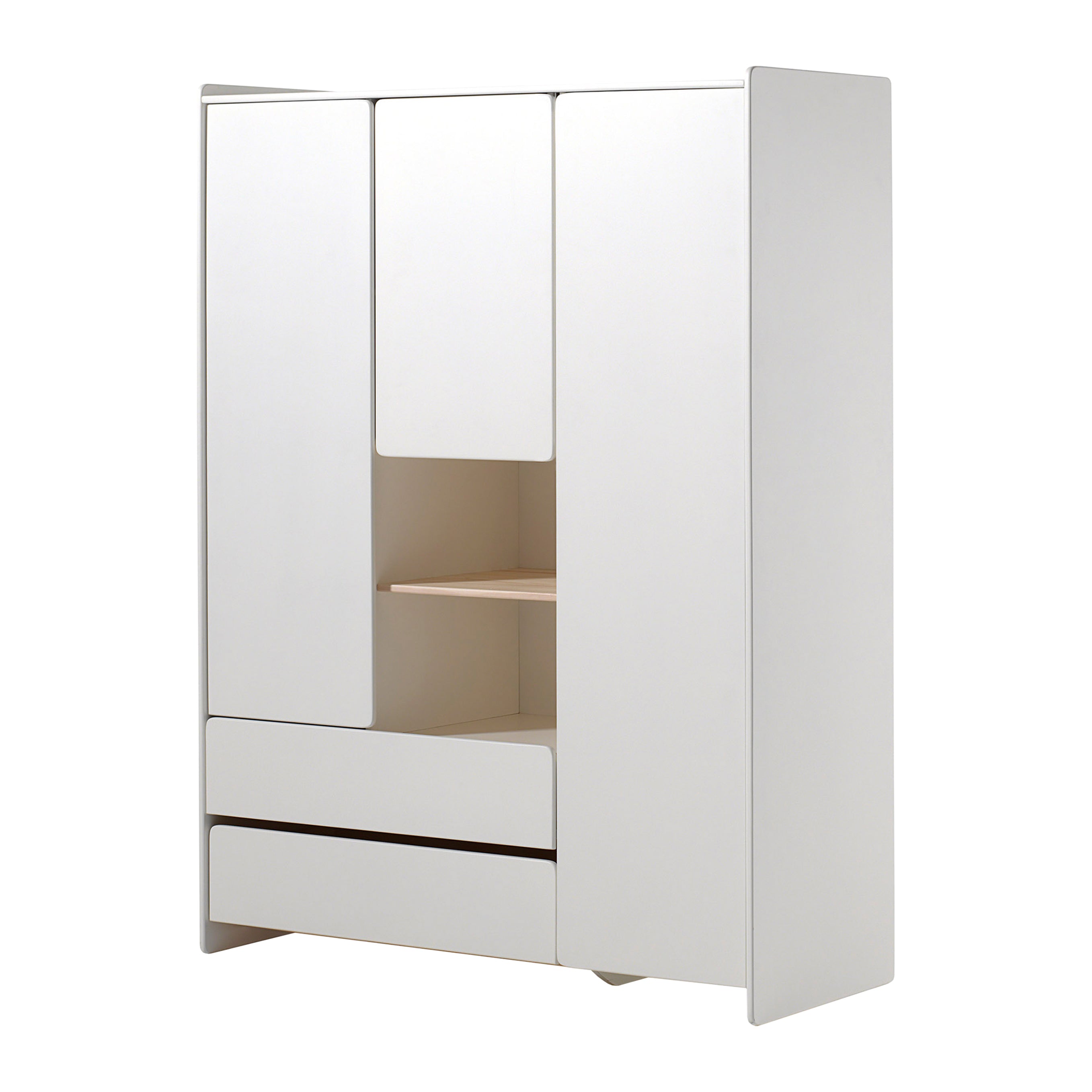 Vipack Kiddy Kledingkast 3-deurs - Wit