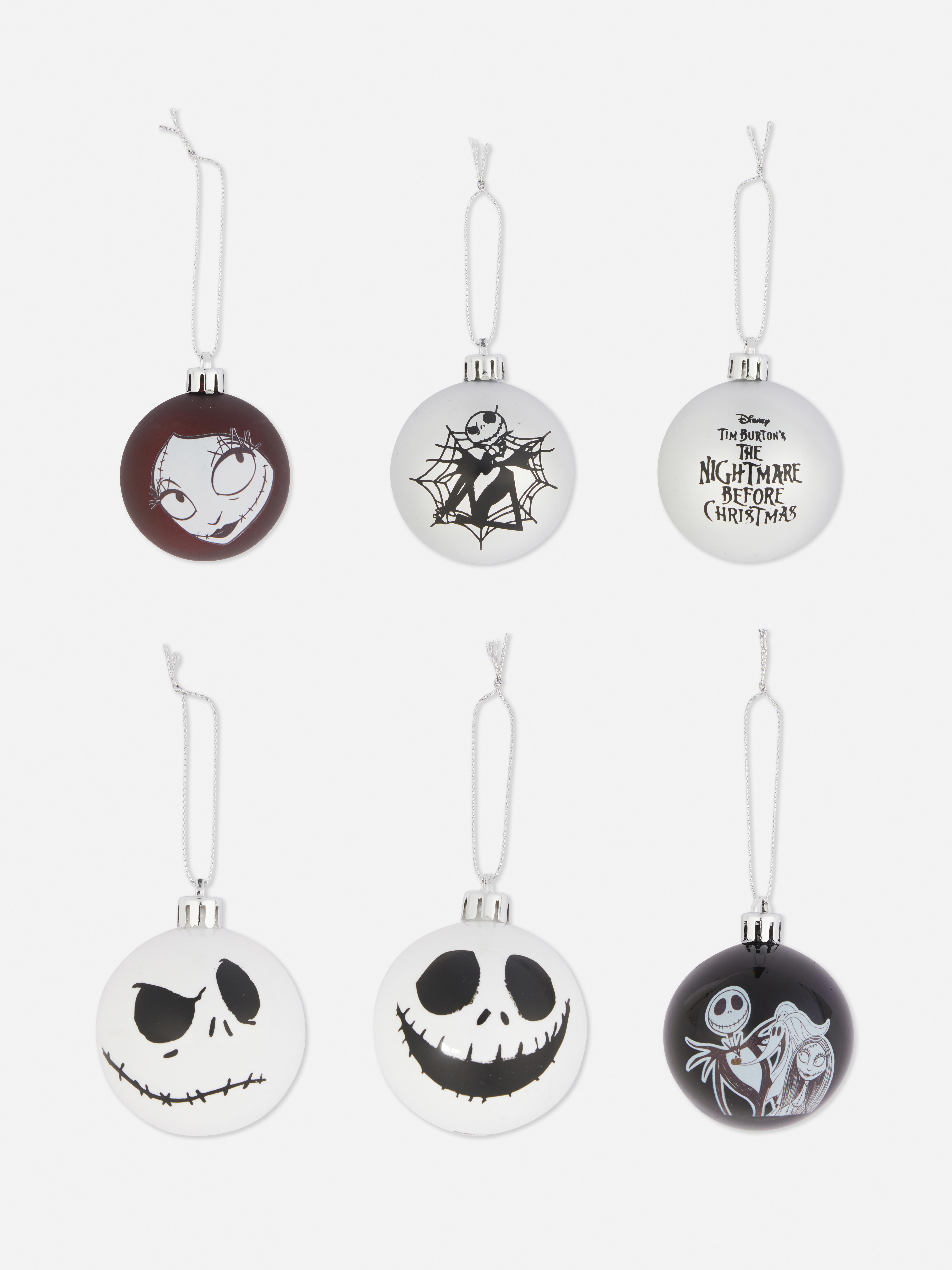 6pk The Nightmare Before Christmas Ornaments