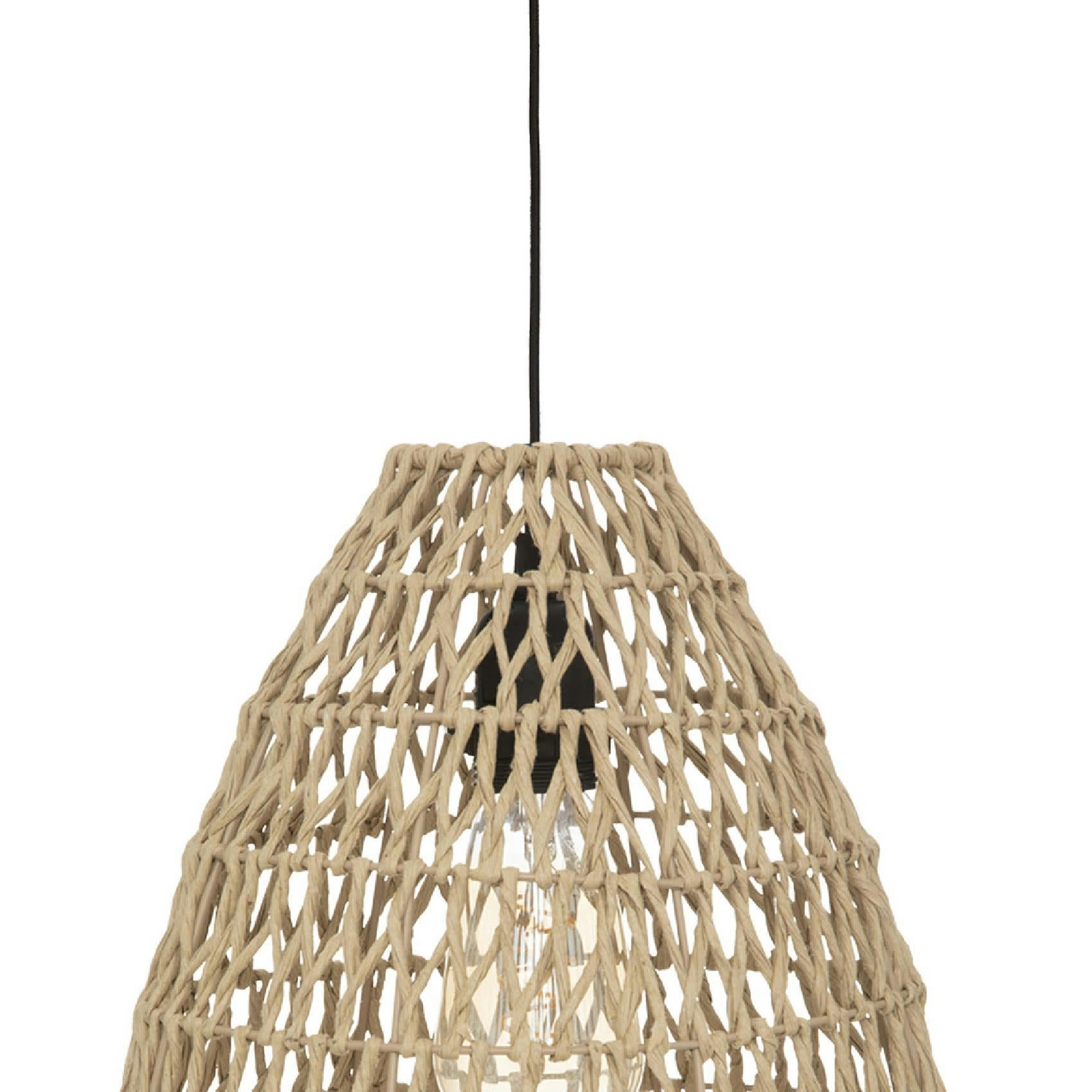 - Double suspensions en maillage osier naturel Ø 28 cm