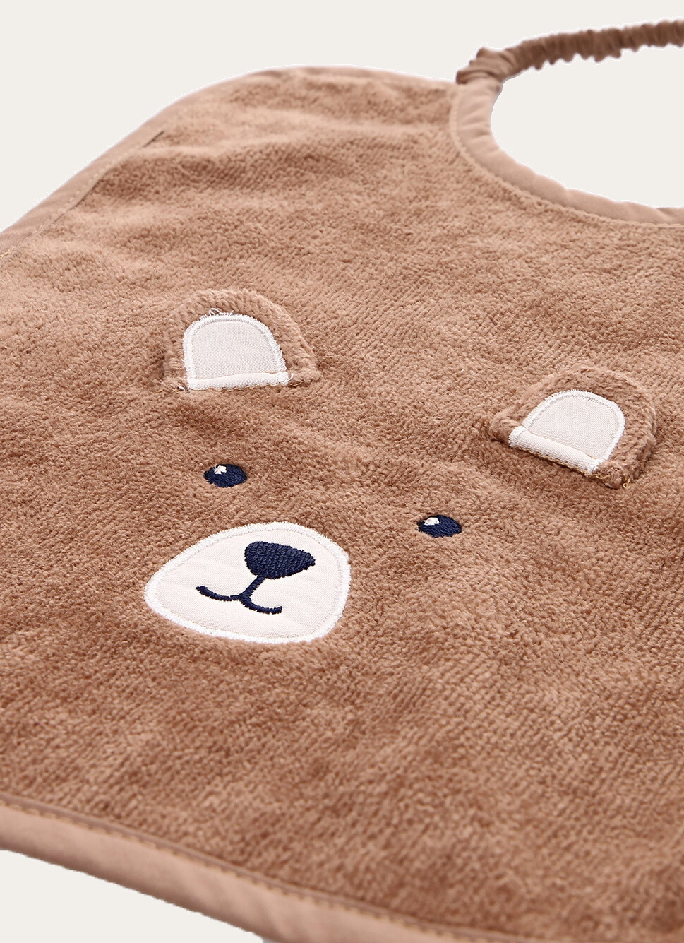 BAVOIR EN VELOURS ÉPONGE OURSON MARRON