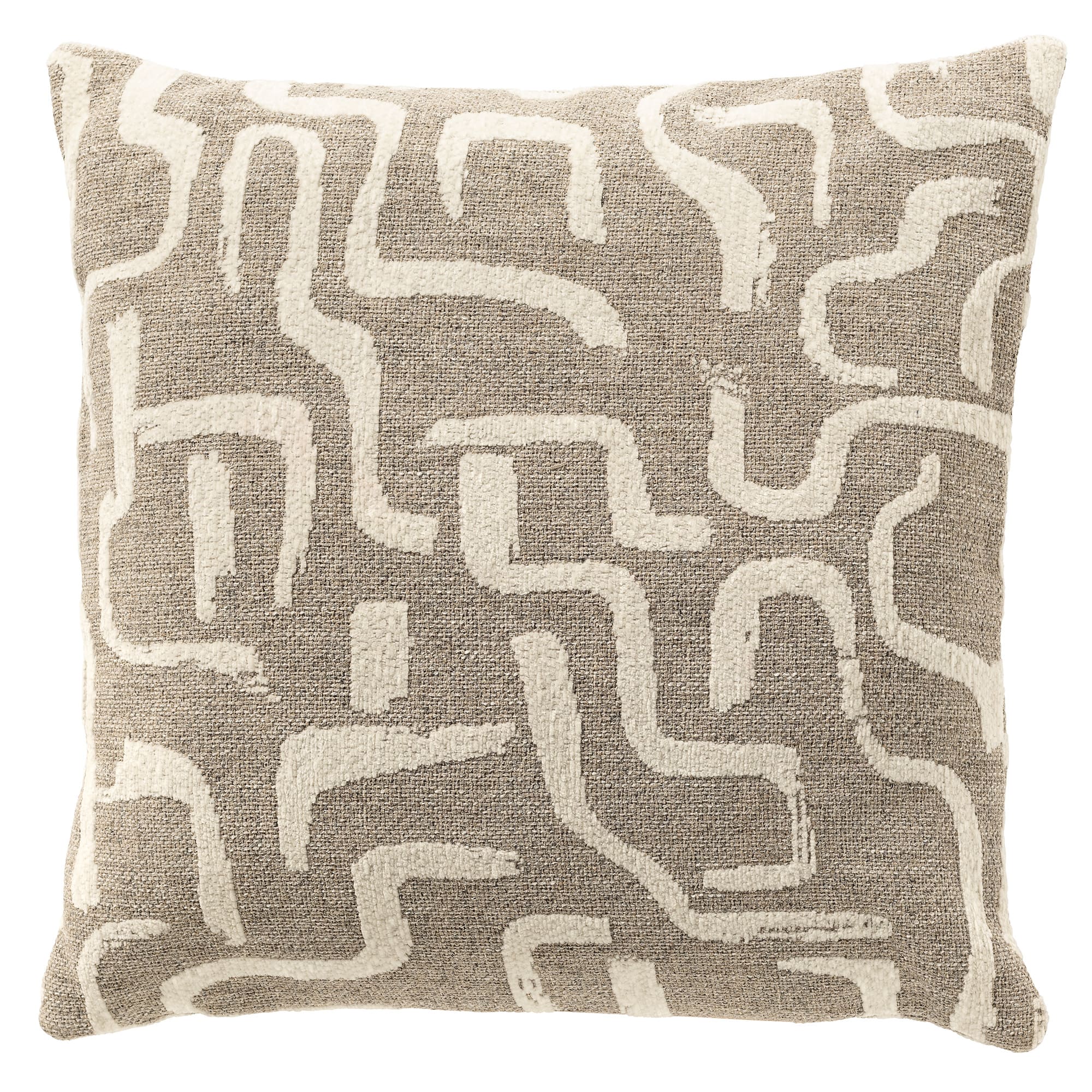 EMILIO | sierkussen 60x60 cm | Plaza Taupe | taupe | Hoii