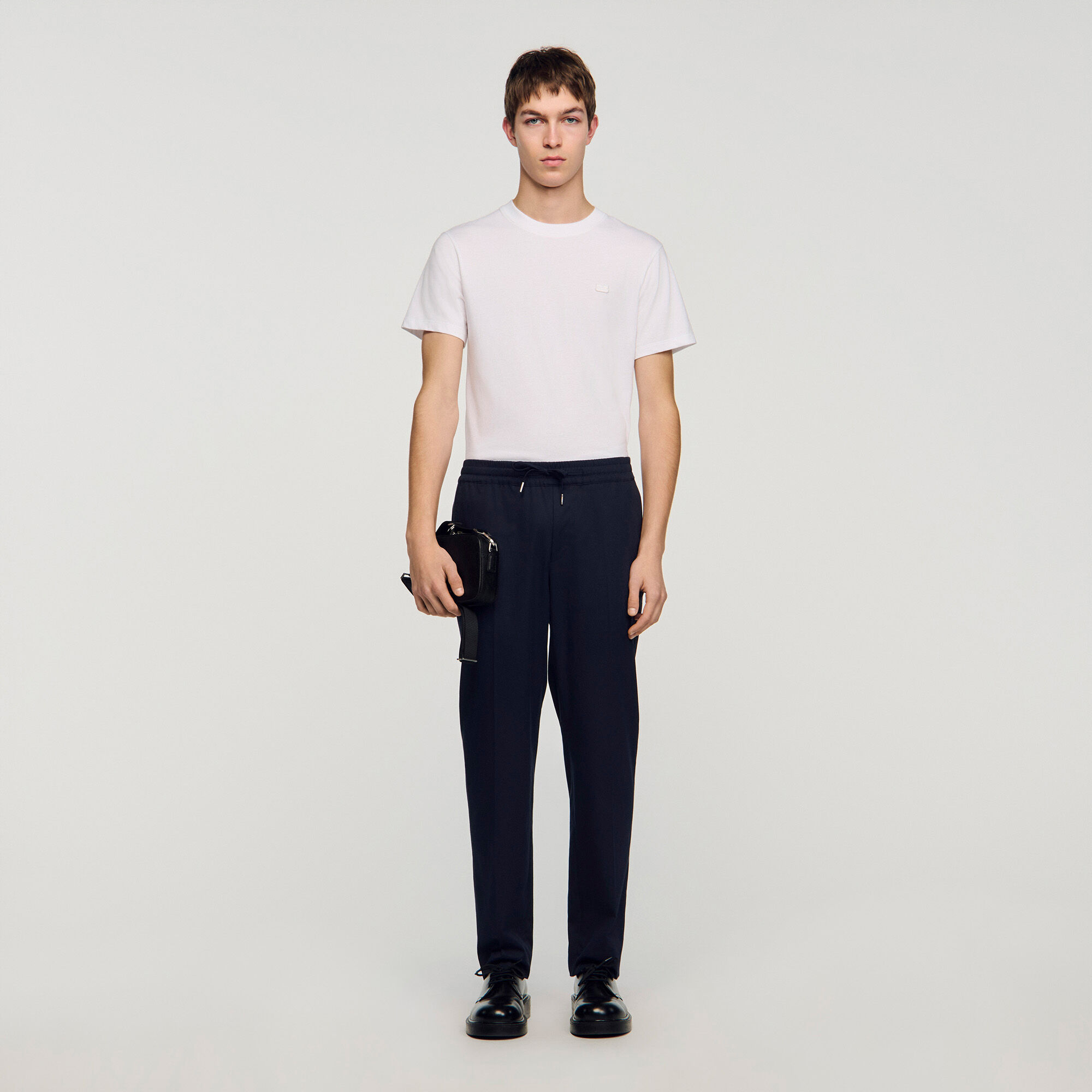 Pantalon droit élastiqué