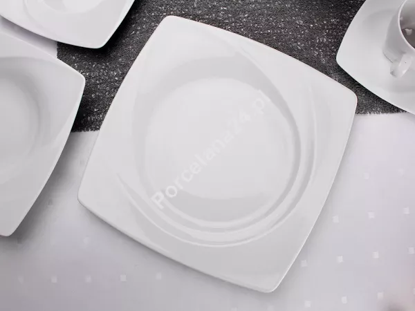 Serwis obiadowo - kawowy na 6 osób (30 el) Lubiana - Celebration biała GIFT BOX