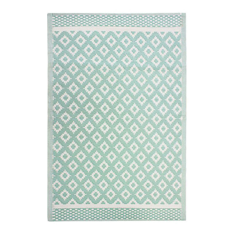 NATOU - Tapis d'extérieur motifs géométriques vert 120x180