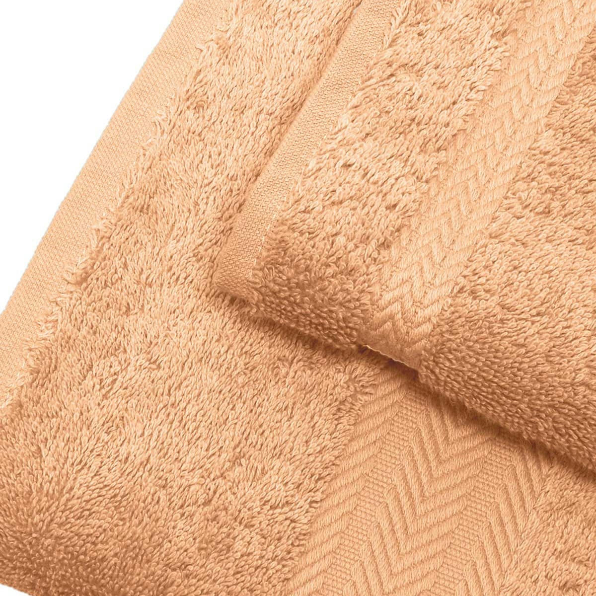 LUXURY - Drap de bain 550gr/m²  pêche 70x140 cm