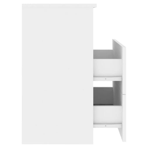 NNEVL Bed Cabinet White 50x32x60 cm