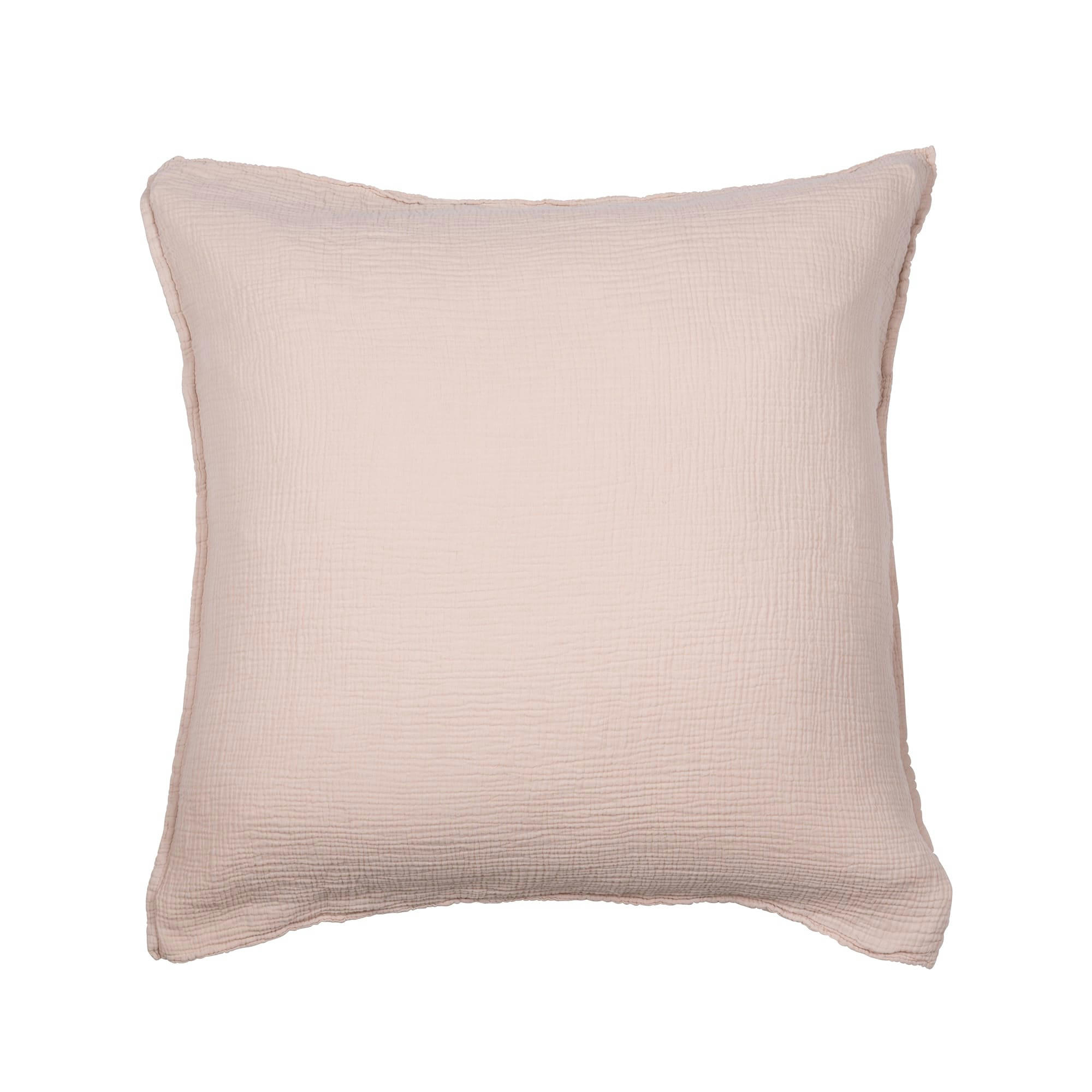 IBIZA - Housse de coussin en  gaze de coton nude 65X65 CM