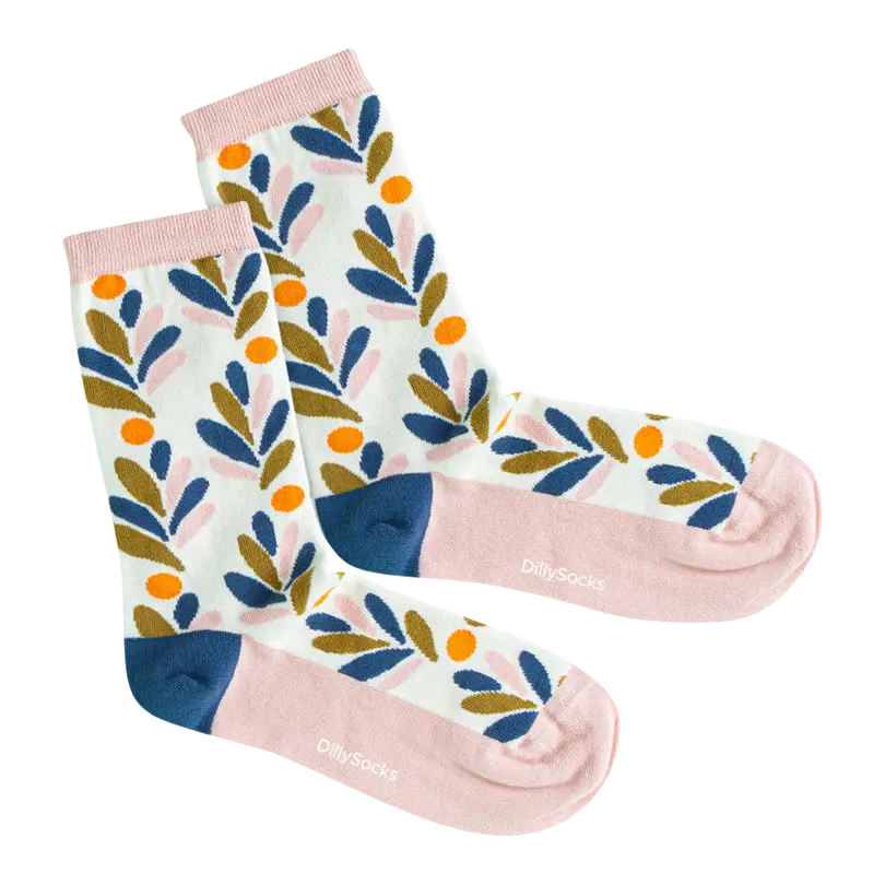 Socken Beige Bouquet
