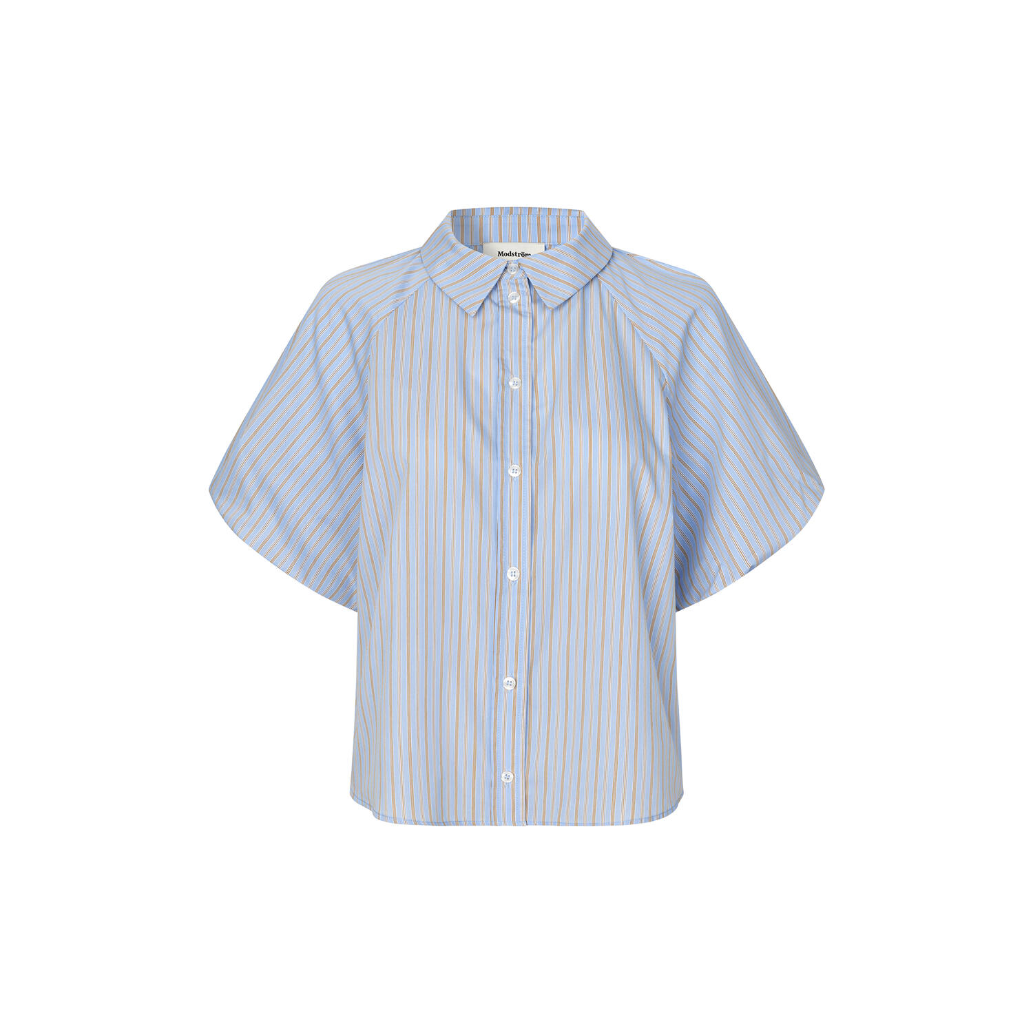 Augustamd shirt, blue brown stripe