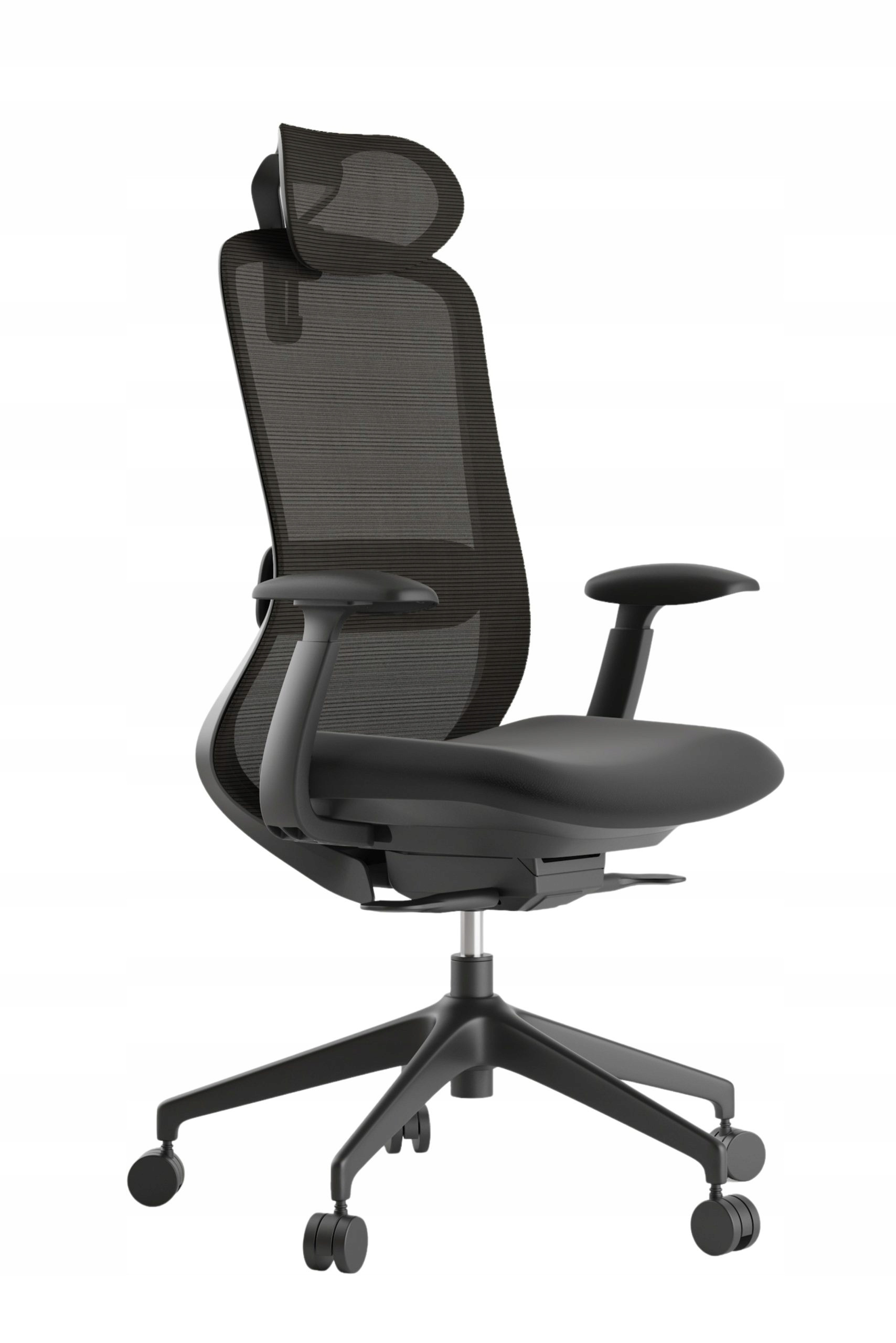 Ergonomiczny fotel biurowy Erbi czarny tkanina/siatka