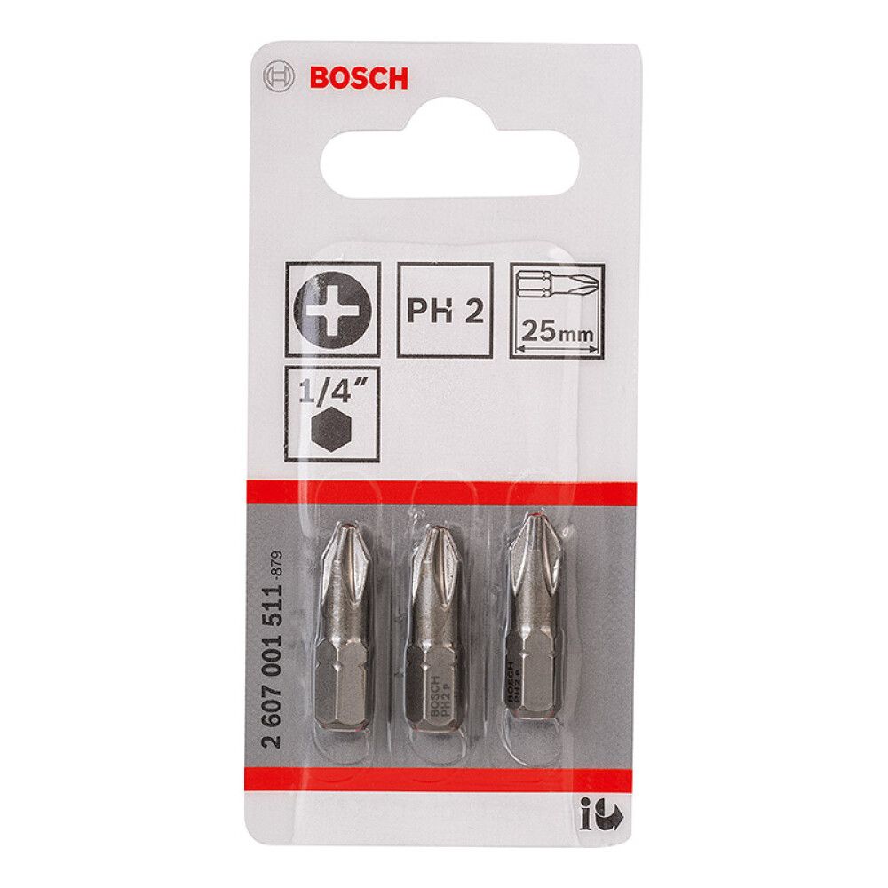 BITS BOSCH PH2 25MM 3STK