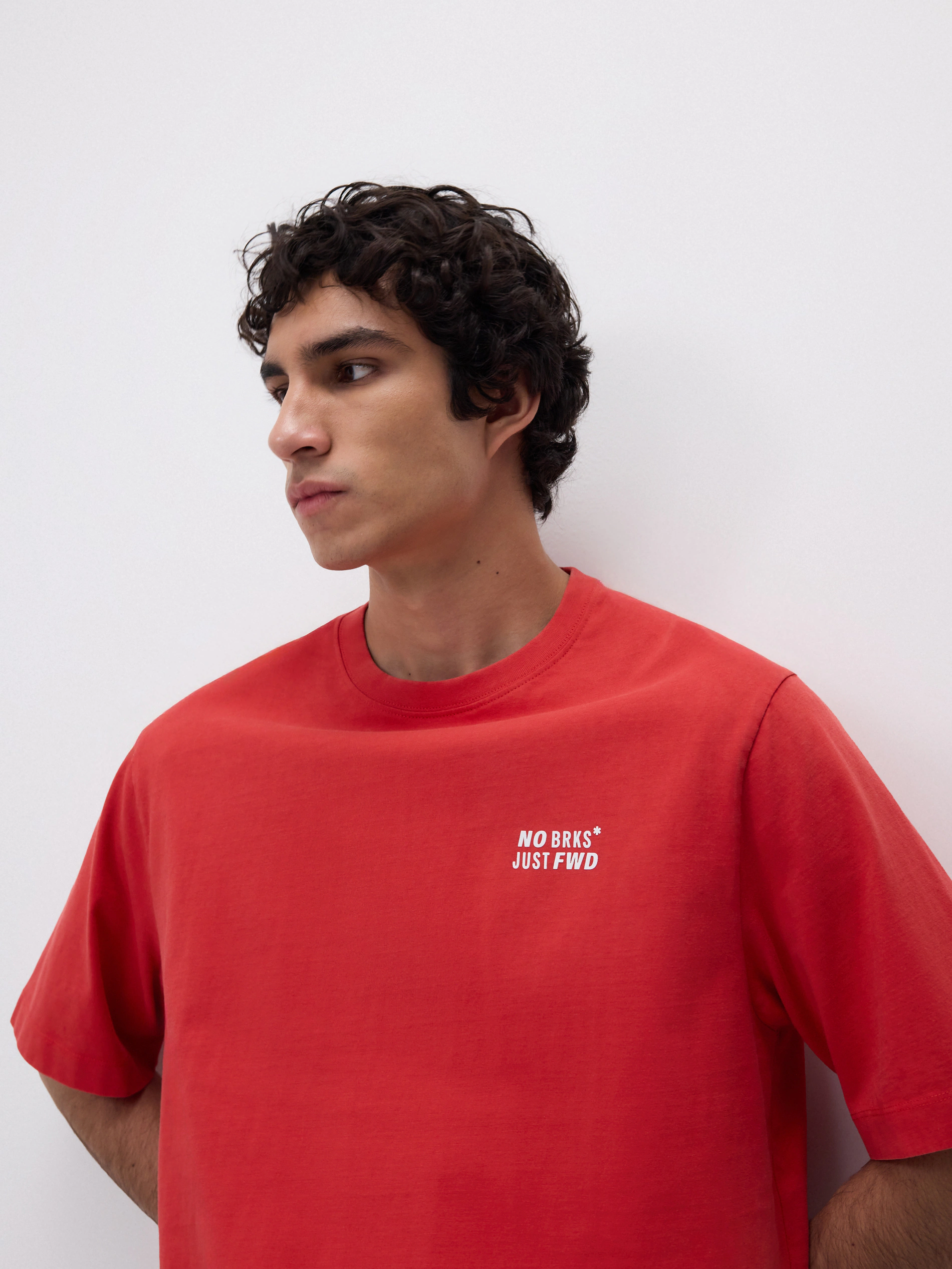 T-shirt relaxed z nadrukiem