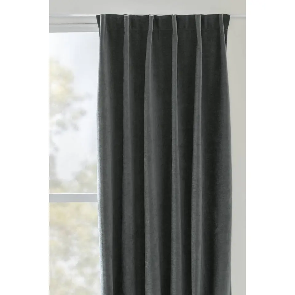 Gordijn Fabian - donkergrijs - 135x280 cm (1 stuk)