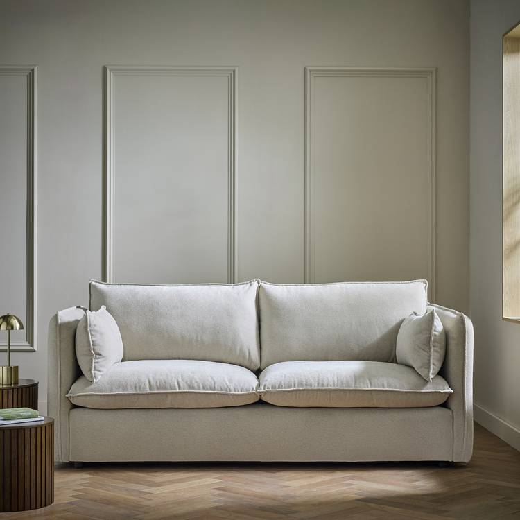 Habitat Willow Fabric 3 Seater Sofa - Natural