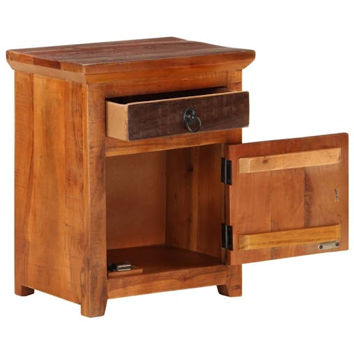 NNEVL Nightstand Solid Acacia Reclaimed Wood