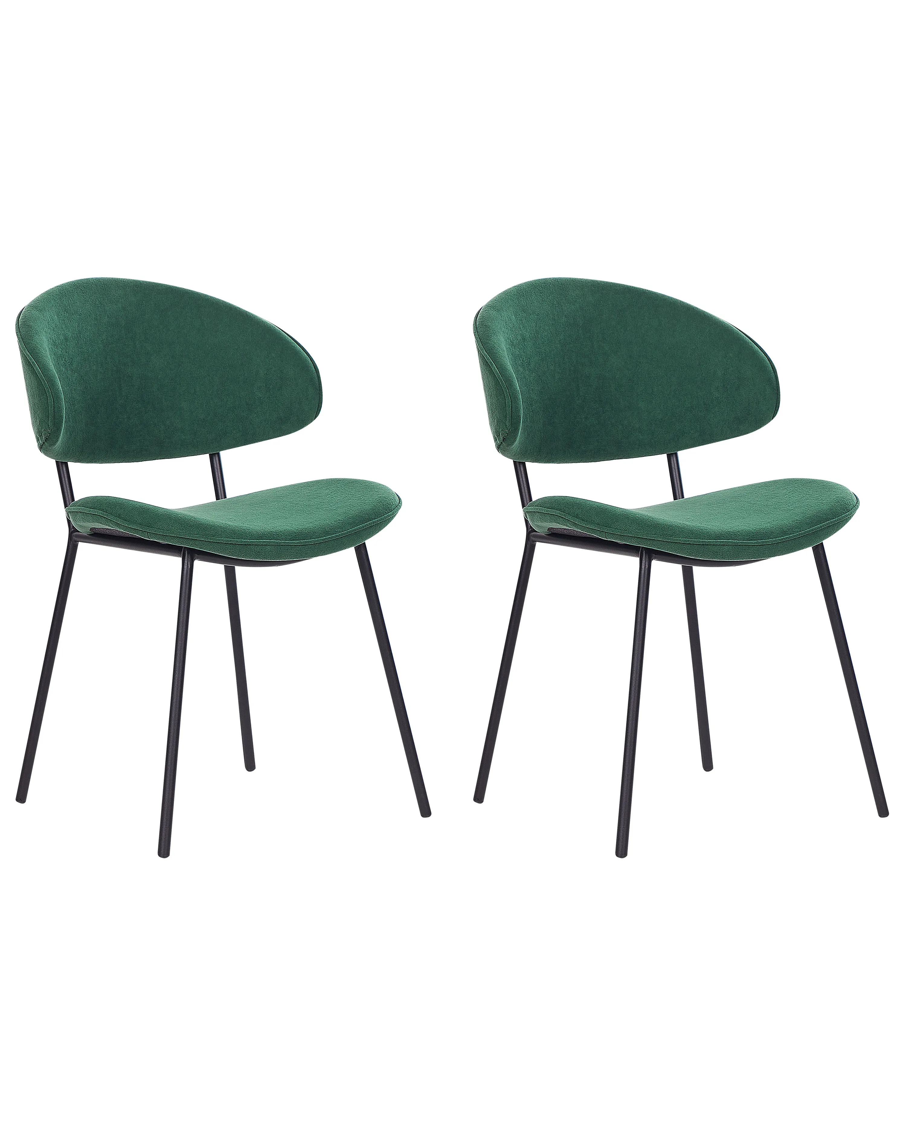 Set of 2 Bar Chairs KIANA Dark Green