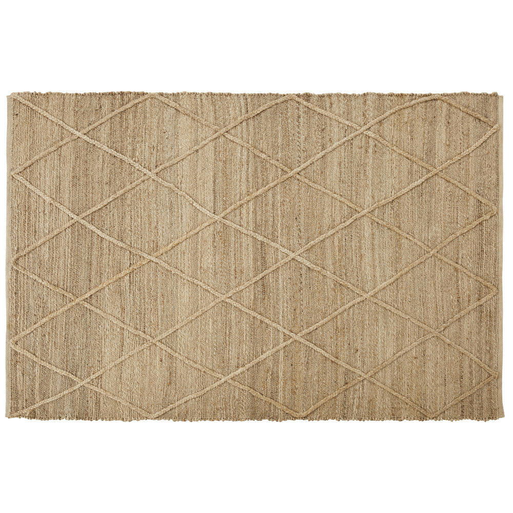 GARRET - Tapis en jute tissé avec tresses 160x230