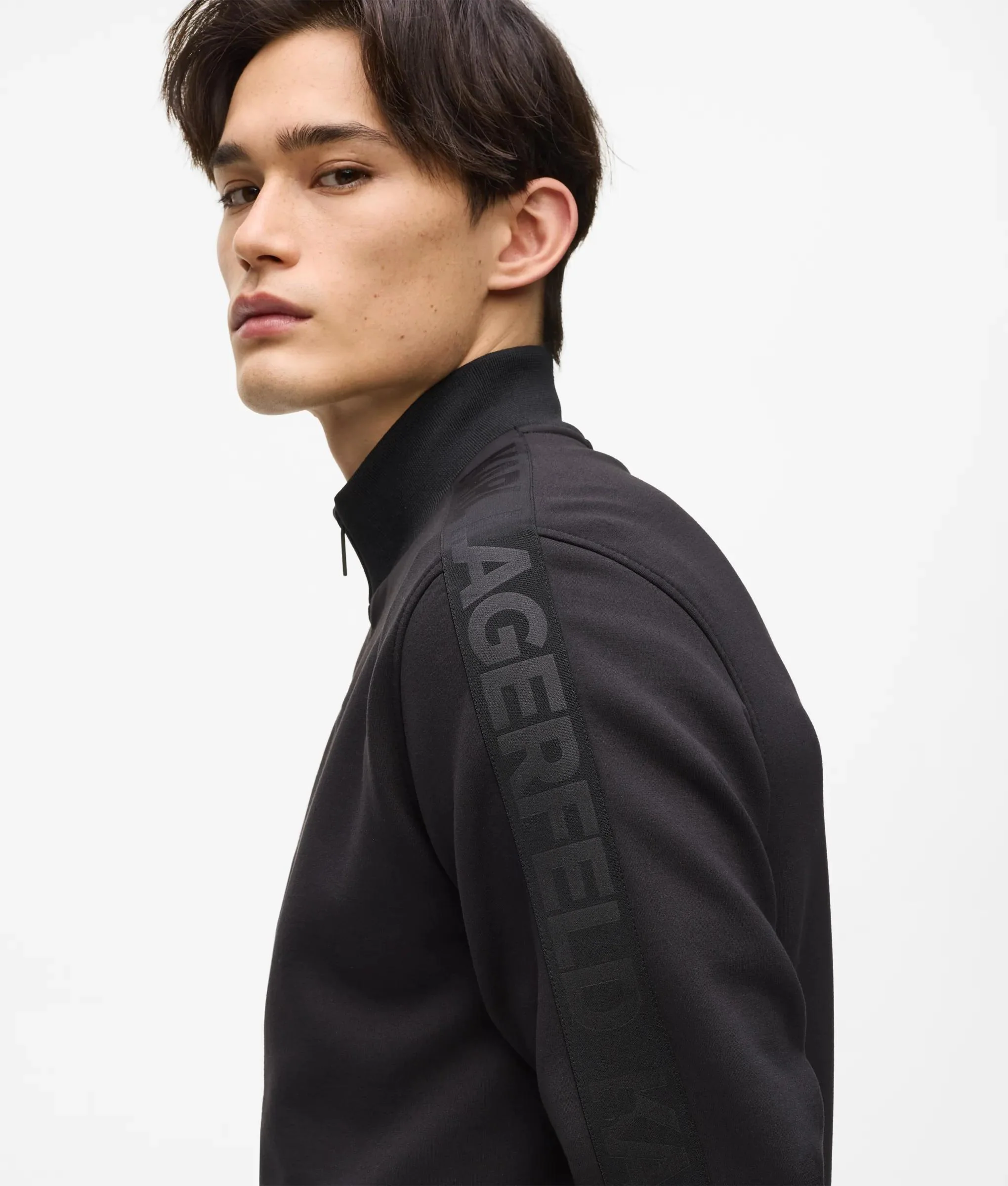 Sweat-shirt à logo avec fermeture zippée