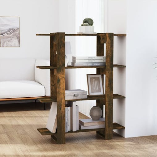 NNEVL Book Cabinet/Room Divider Smoked Oak 100x30x123.5 cm