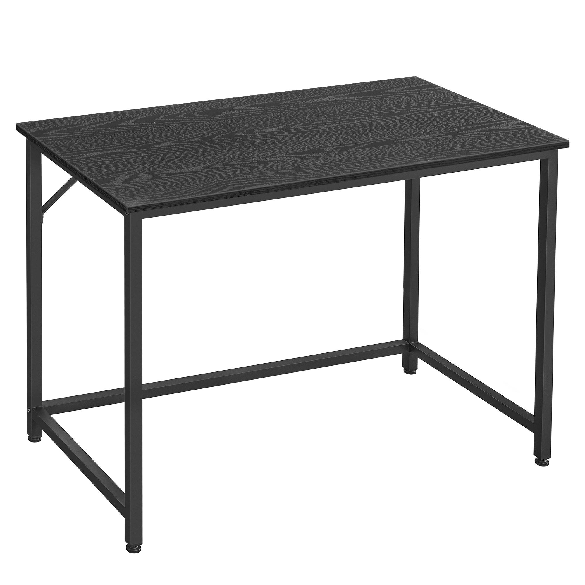 - Bureau 100 cm style moderne effet bois noir