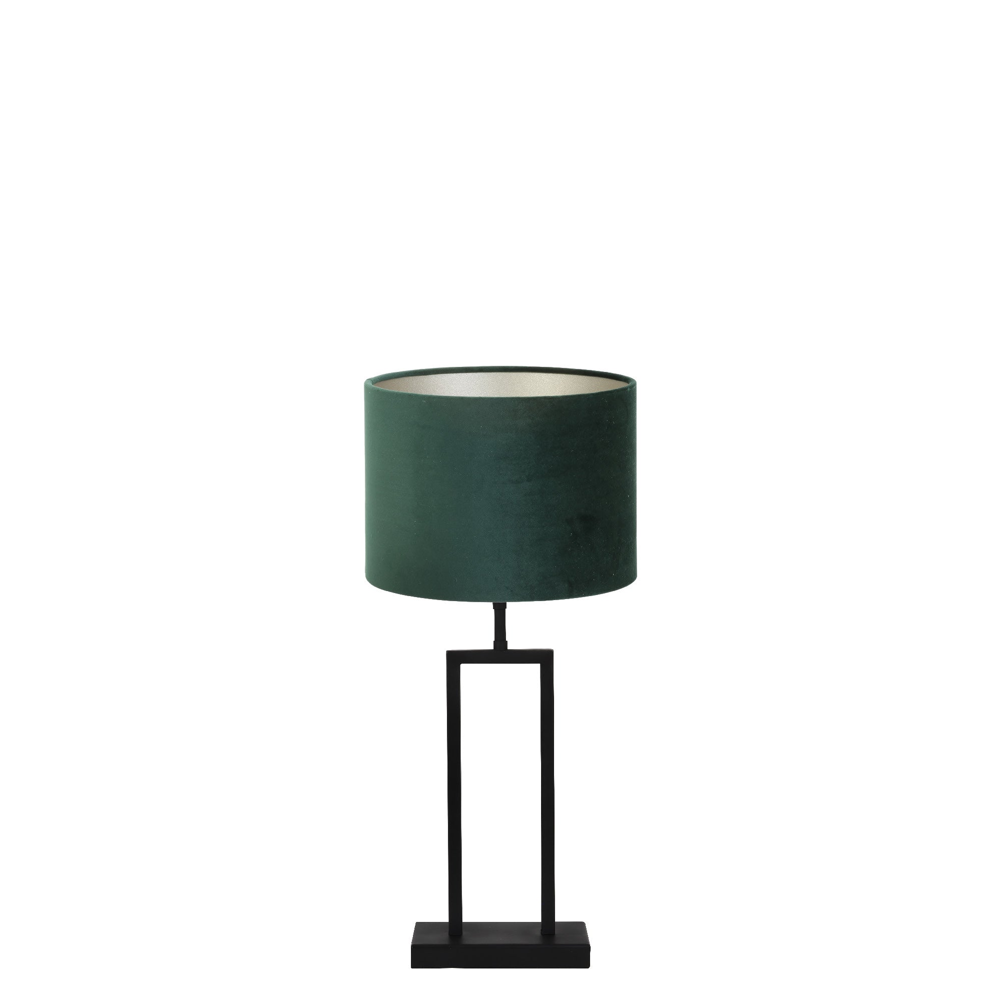 Light & Living tafellamp Shiva/Velours - zwart, donkergroen - 30x30x62cm
