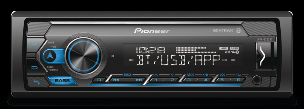 Pioneer MVH-S322BT Single DIN Digital Car Stereo Receiver