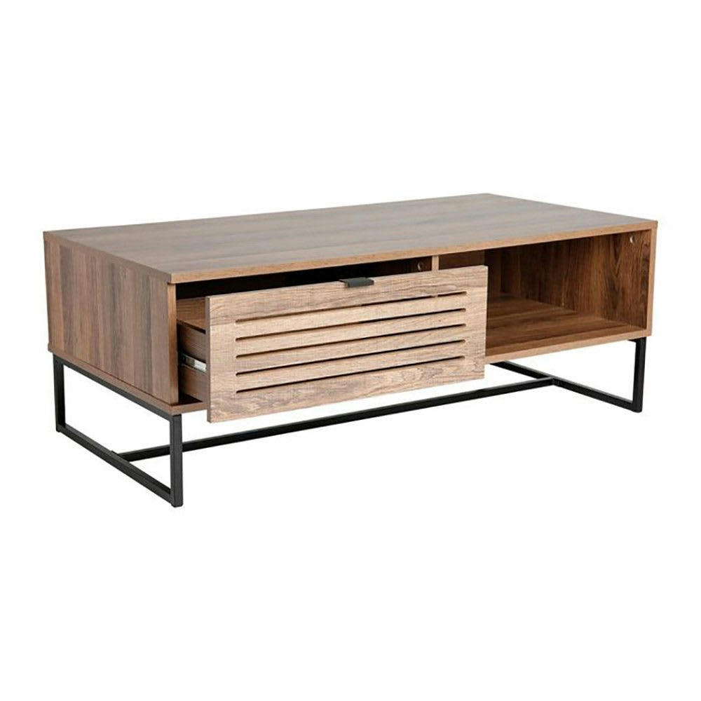 OSLO - Table basse bois pieds métal