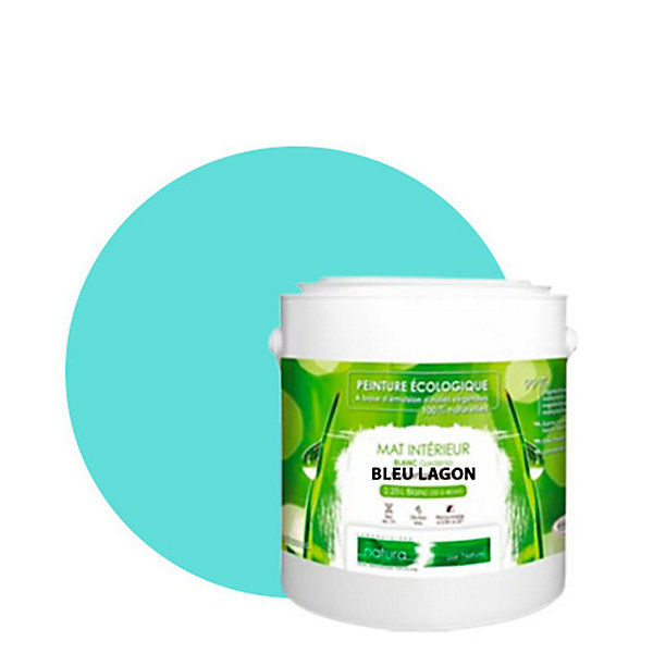 Bleu Lagon Peinture interieur aspact mat Natura - Bleu Lagon - 2.5L