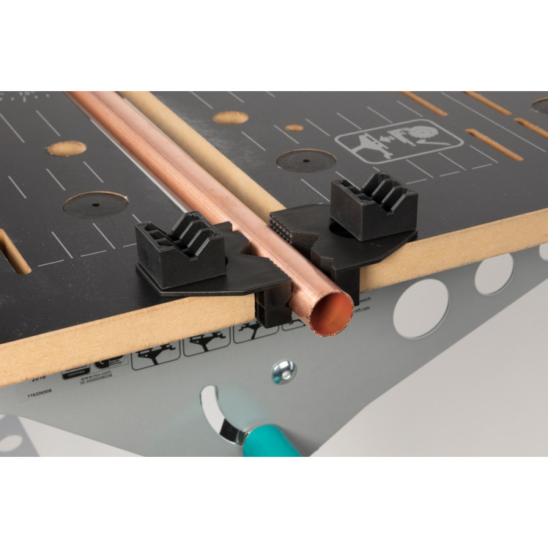 Mors de serrage à plat et sur arrondi pour établi 4 pièces WOLFCRAFT