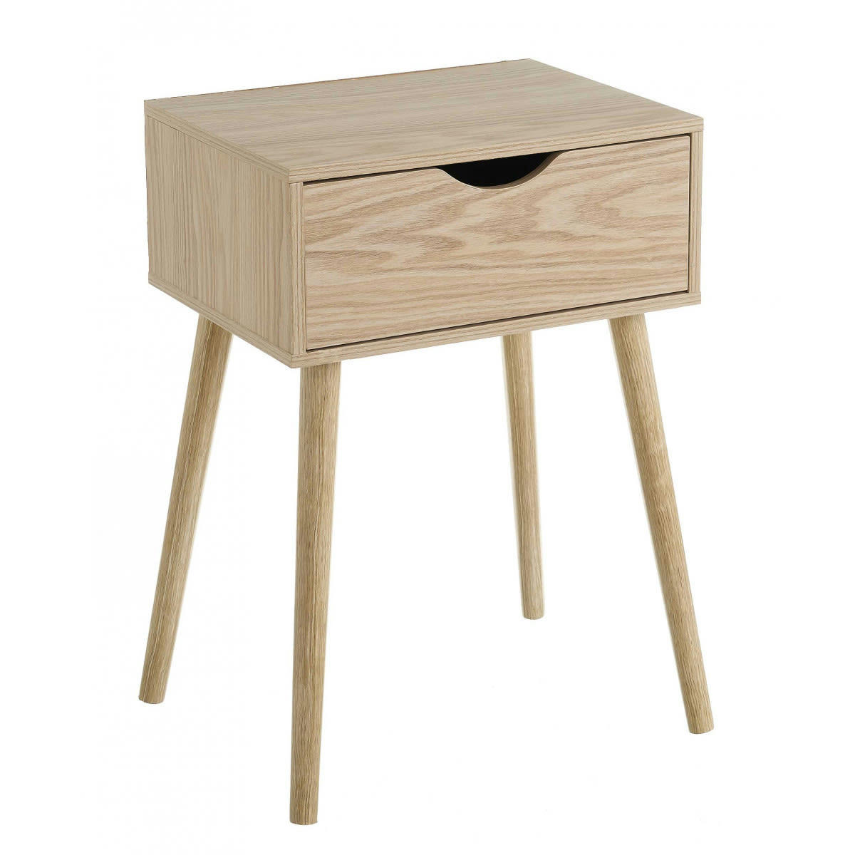 - Table de chevet en bois MDF 1 tiroir