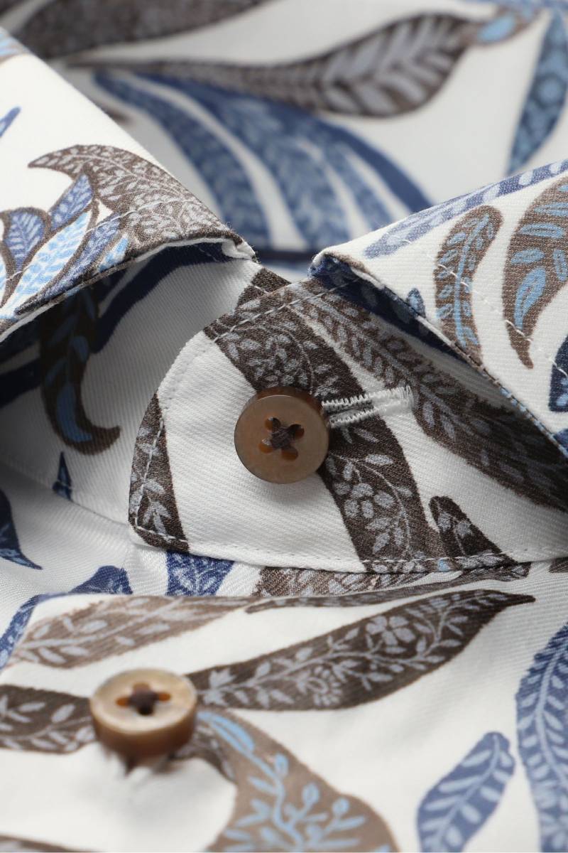 ETERNA 1863 Modern Fit Hemd blau, Bedruckt
