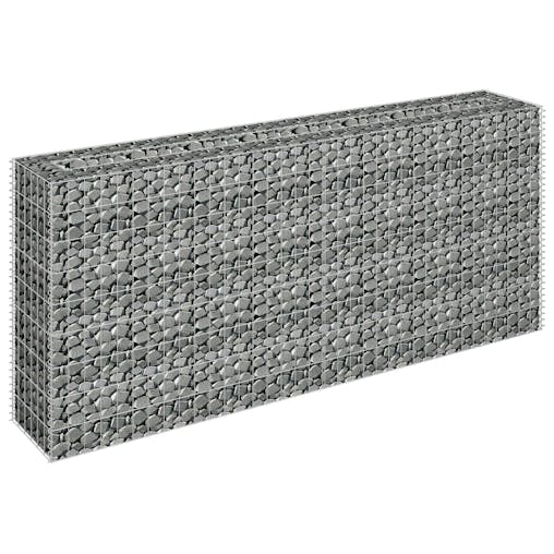 NNEVL Gabion Raised Bed Galvanised Steel 180x30x90 cm