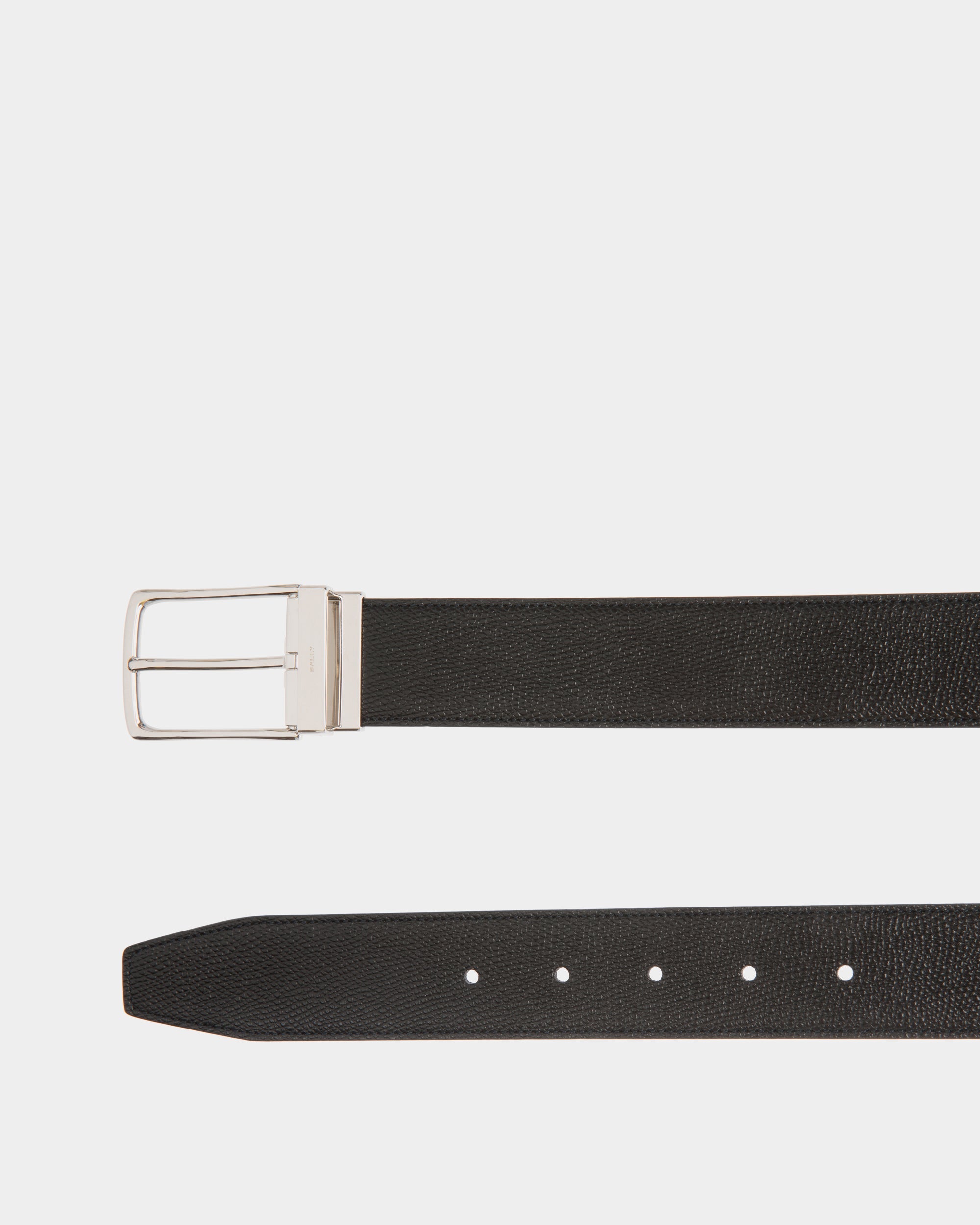 Verstellbarer Ketter 35 mm Wendegürtel Aus Schwarzem Leder