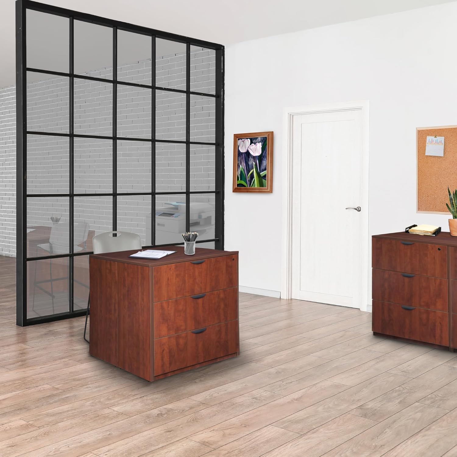 Regency Legacy Stand Up Back to Back Lateral File/Desk- Cherry
